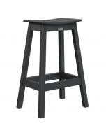 Berlin Gardens Saddle Bar Stool Top Black/Black