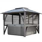 Napa Semi-Enclosed 9' x 9' Gazebo With Skylight Blacksmith