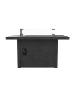 48" x 30" CRP Rectangular Fire Table, Black