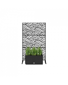 Plastic Privacy Screen Flowleaf w/stand