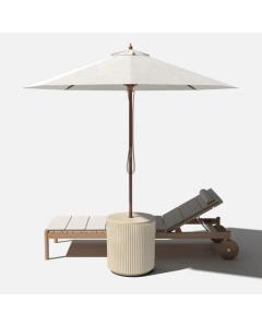 Demi Shade Side Table w/ umbrella base Tan