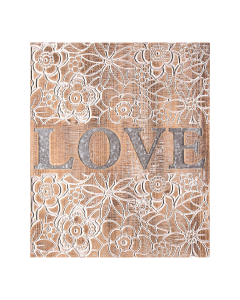 Love White Flower Wall Sign