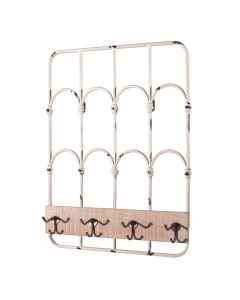 Hook Rack Metal/Wood White