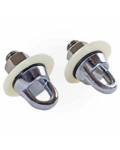 2 Chrome Plated Wall Anchors