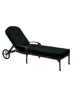 Chaise Lounge With Wheels Black