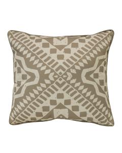18" Square Tribal Taupe Pillow