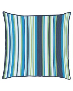 18" Square Cushion Blue Lagoon Striped Pillow