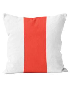 20" Square Wide Stripe Coral Pillow