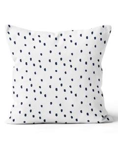 20" Square Polka Dot Navy Pillow