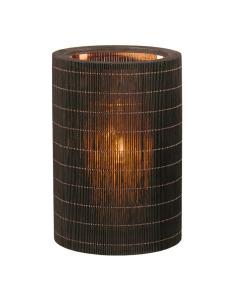 8" Bamboo Black Lantern