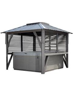 Napa Semi-Enclosed 9' x 9' Gazebo With Skylight Blacksmith