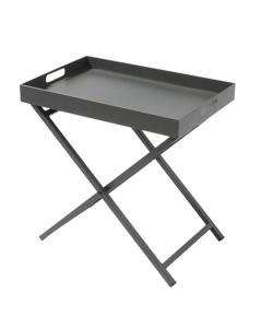 16" x 24" Side Table With Removable Tray Anthracite Grey