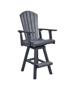 Pub Swivel Arm Chair Slate Grey