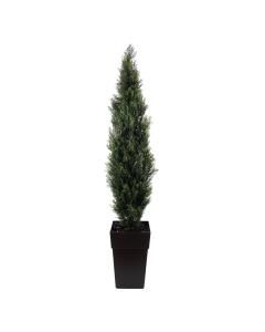 Artificial potted outdoor cedar, 68”