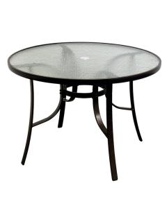 48" Round Dining Table Black