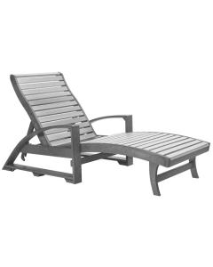 Chaise Lounge Slate Grey/ Light Grey