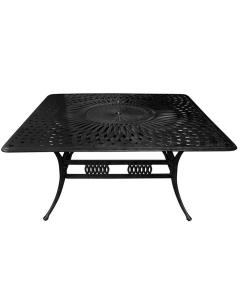 64" Square Dining Table Black