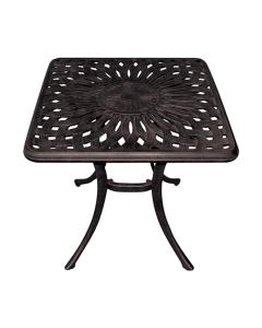 Elizabeth 21" Square Side Table Bronze