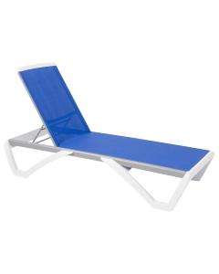 Paloma Chaise Anthracite/Royal Blue Lounger