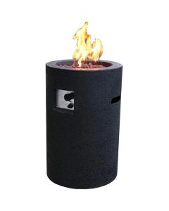 18" Round Lava Tube Fire Column Propane