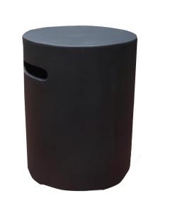 15.7" Round Propane Cover Smooth Black