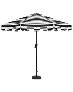 Black and White Stripe Umbrella, 9'