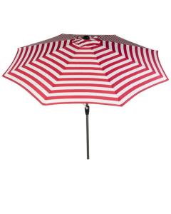 9' Striped Market Polyester Umbrella