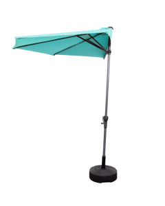 9.8' x 3.2' Market Polyester Half Wall Umbrella
