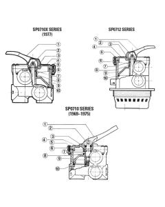 Hayward - Valve Parts - Multiport Valve - SP0710, 0710X, 0711, 0712