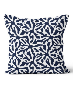 20” Square Water Mark Navy Pillow