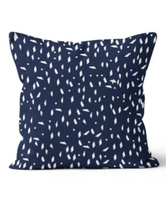 24” Square Brush Fleck Navy Pillow