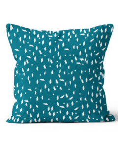24” Square Brush Fleck Teal Pillow