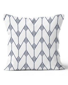 20” Square Fineline Herringbone Navy Pillow