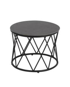 22" Round Cross Base Side Table Charcoal