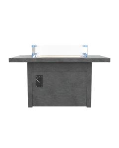 48" x 30" CRP Rectangular Fire Table, Grey