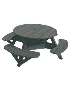 51" Round Picnic Table Slate Grey