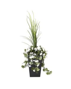 46'' White Geranium Outdoor Flower Arrangement