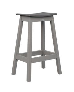 Berlin Gardens Saddle Bar Stool Top Smoke/Light Gray