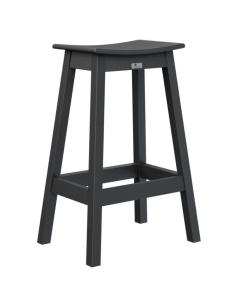 Berlin Gardens Saddle Bar Stool Top Black/Black
