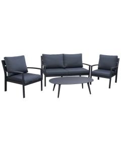 Clara Deep Seating 4 Piece Set Black