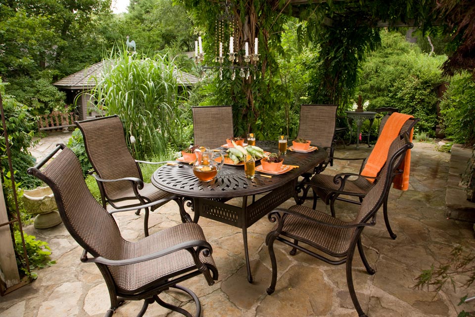 Cast Aluminum Sienna Sling Patio Collection, High Back Sling Patio Chairs Canada