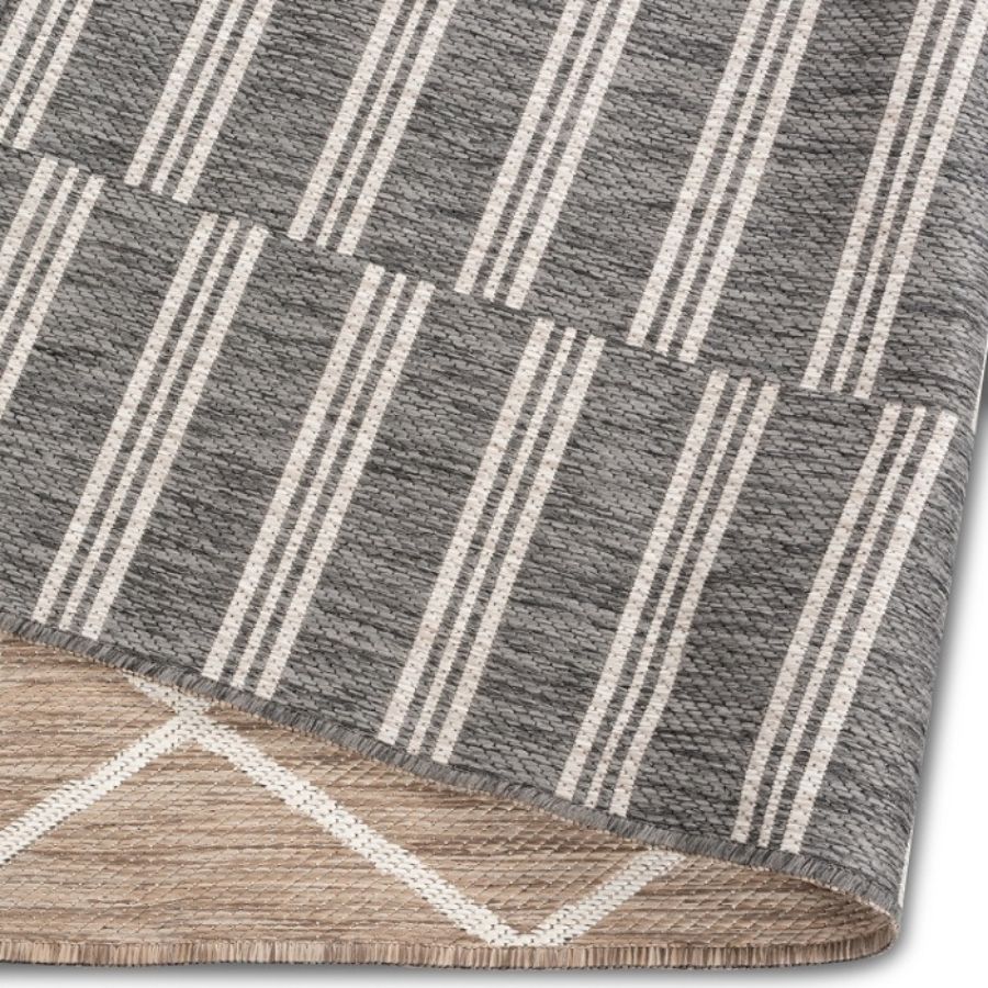 Gemini 5’3”X7’5” Double Sided Taupe/Silver