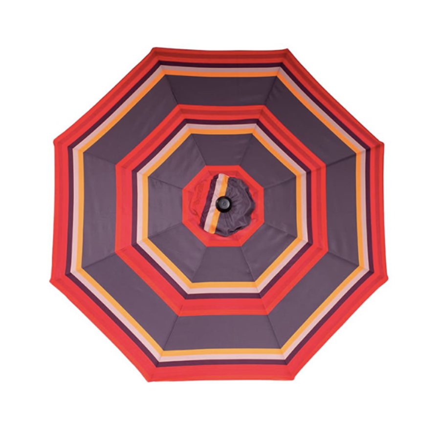 9' Striped Market Polyester Umbrella