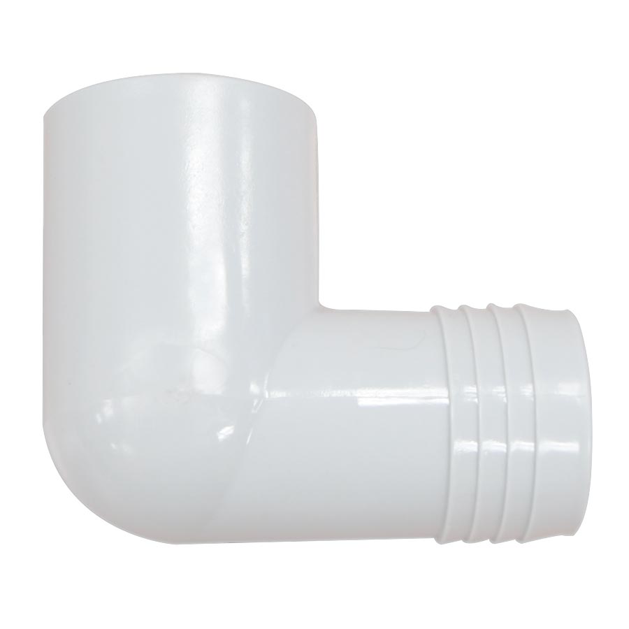 PVC SCH 40, 90 Degree Elbow 1 1/2" Socket Male Insert (SPIG) X 1 1/2