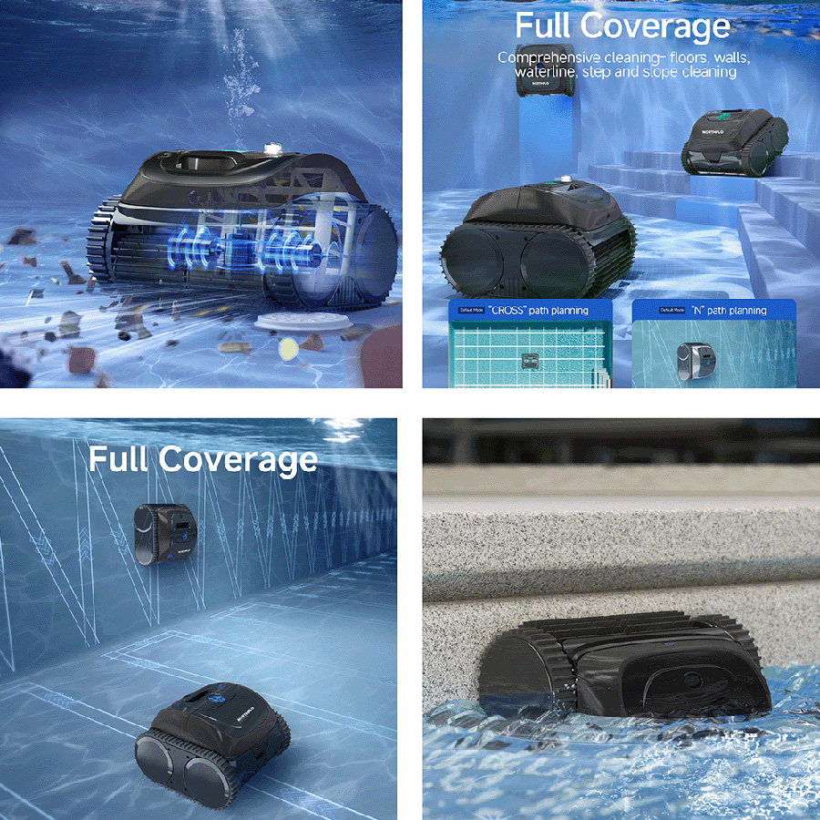 NorthFlo C1 Cordless Rechargeable Robotic Pool Cleaner