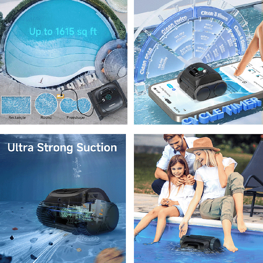 NorthFlo C1 Cordless Rechargeable Robotic Pool Cleaner