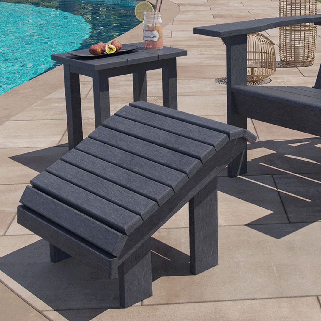 Capterra Adirondack Premium Resin Footstool (Onyx)