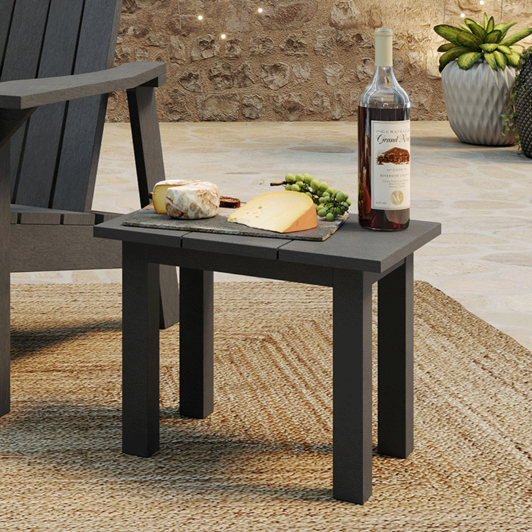 Capterra Adirondack Rectangular Patio Side Table (Greystone)