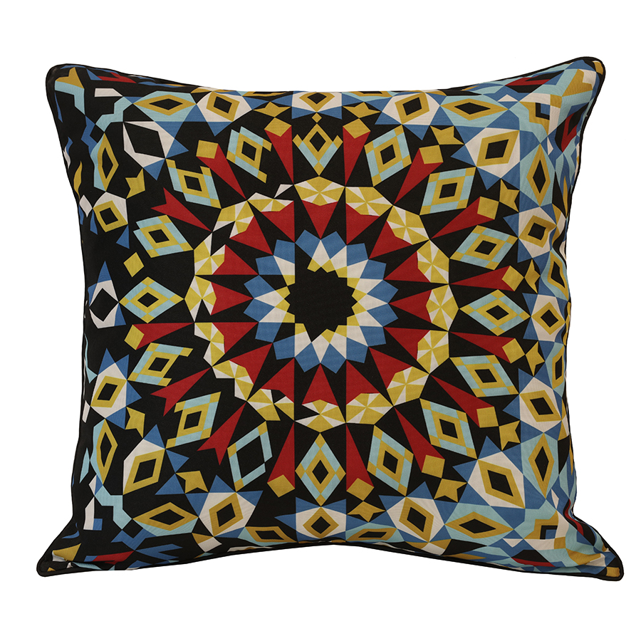 24" Square Ruby Red Stained Glass Pillow Throw Pillows Pioneer Family Pools