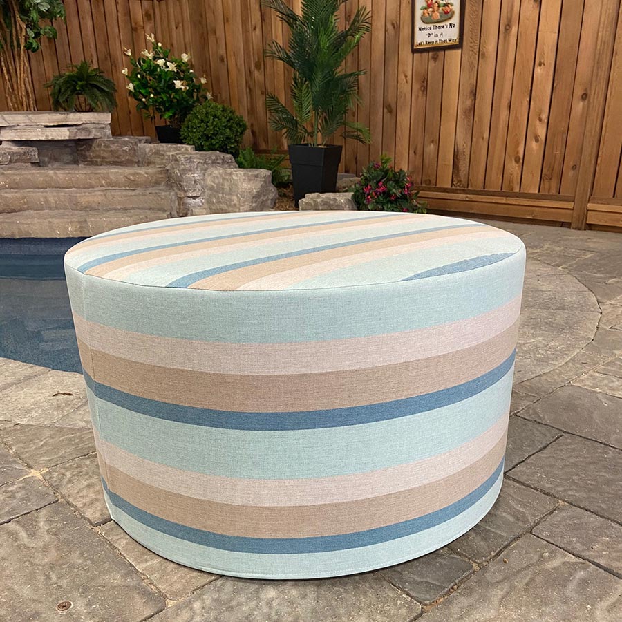 Round Gateway Mist Ottoman